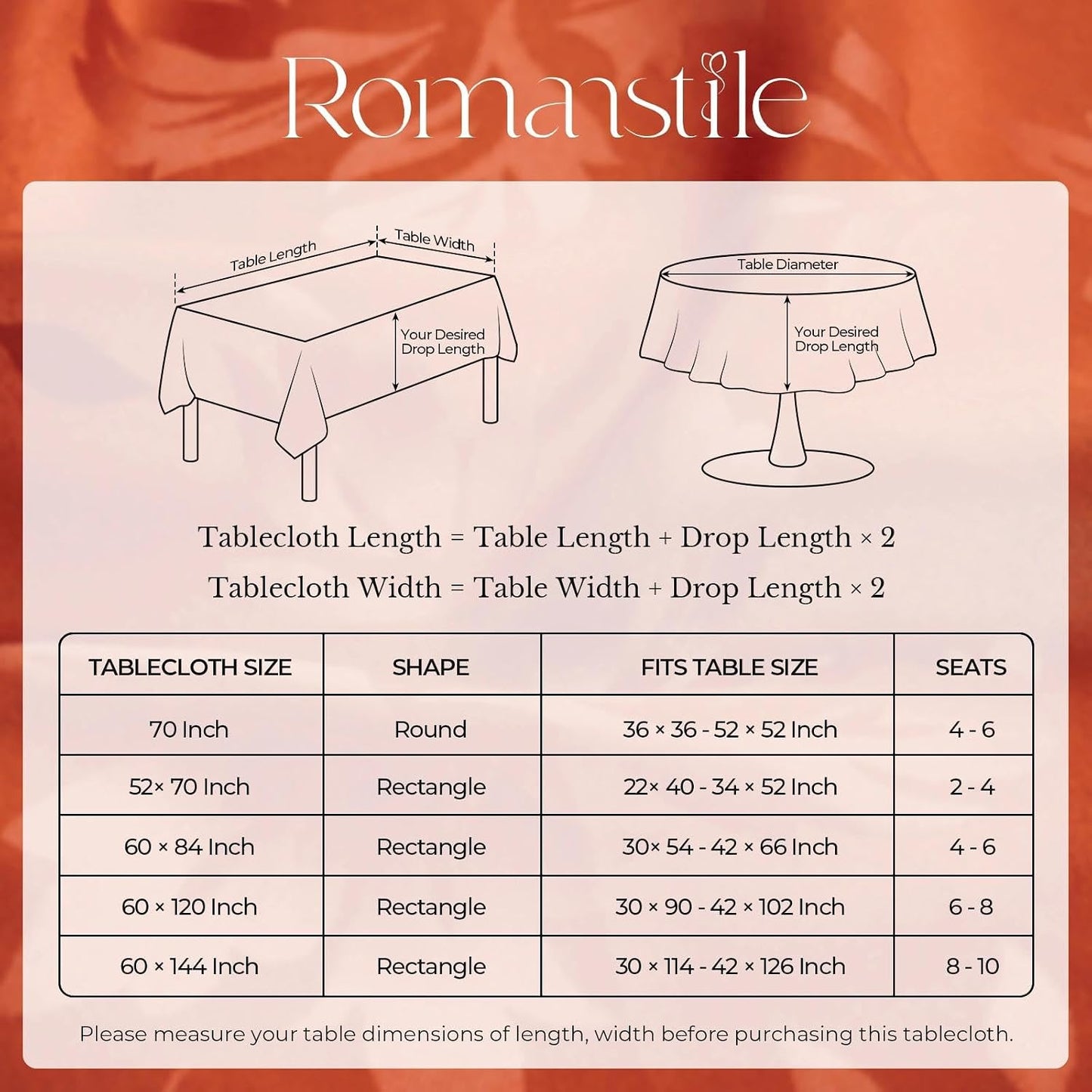 Fall Jacquard Rectangle Tablecloth, Thanksgiving Dining Decor