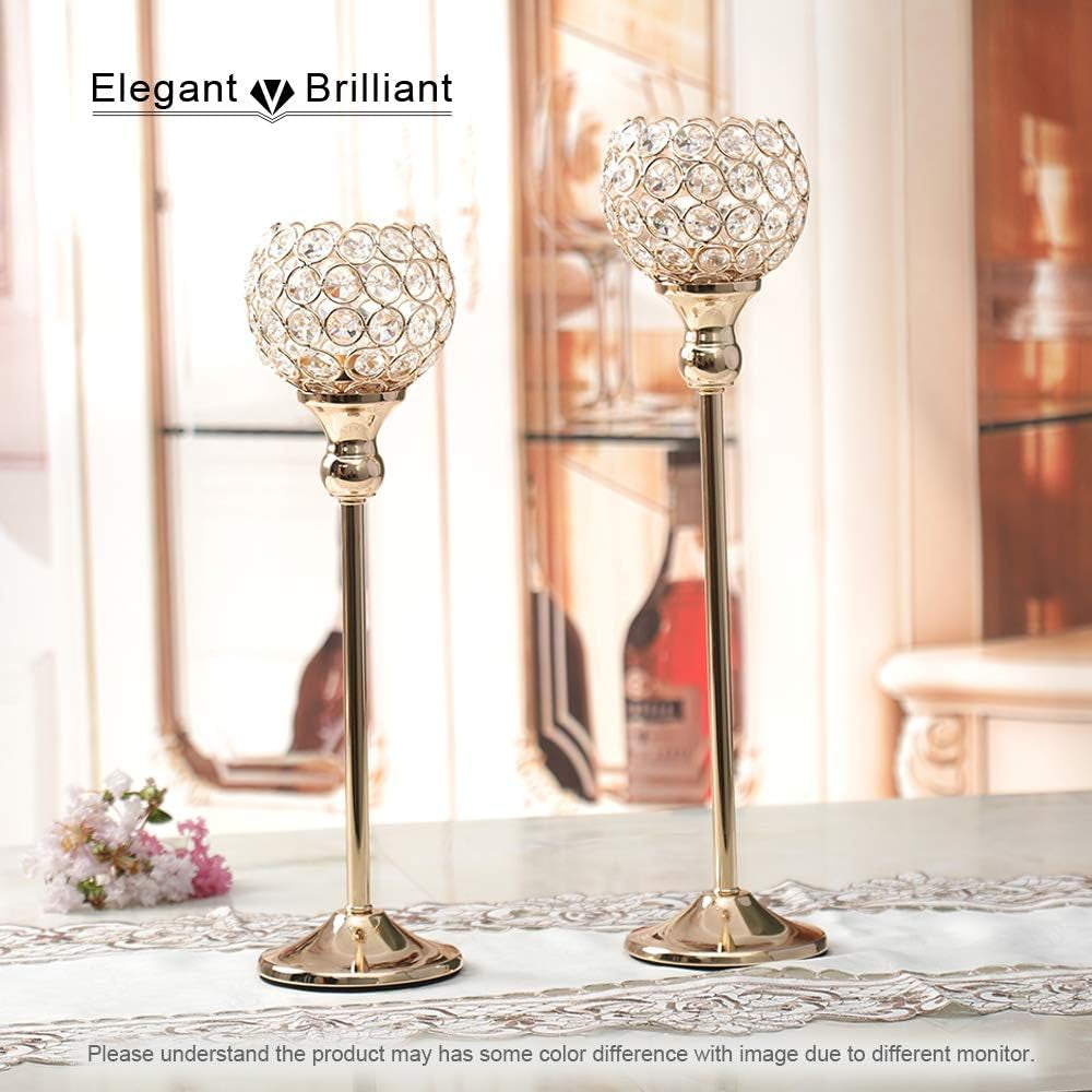 Pillar Crystal Candle Holders