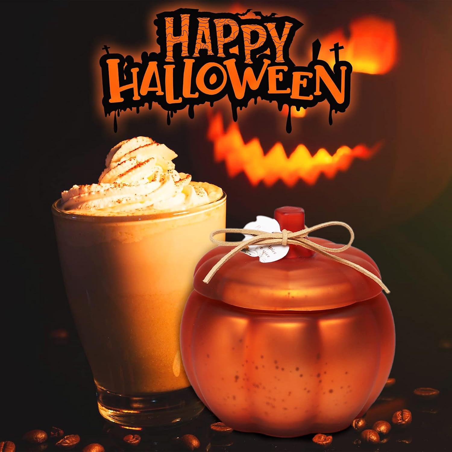 Fall Pumpkins Shaped Candle, 12 Oz Pumpkin Spice Scented Candle
