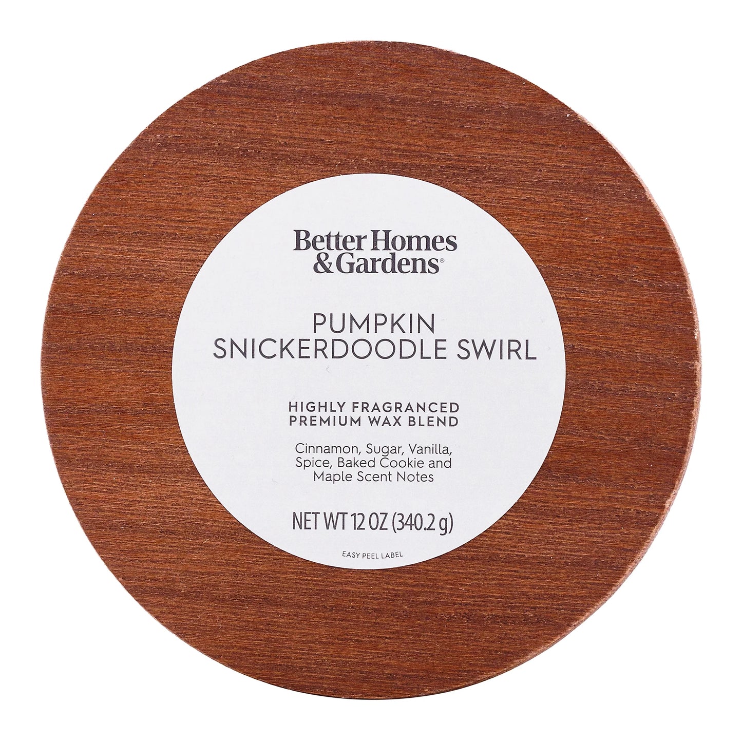 Pumpkin Snickerdoodle Swirl Scented 2-Wick Ribbed Mercury Glass Jar Candle with Wooden Lid, 12 Oz