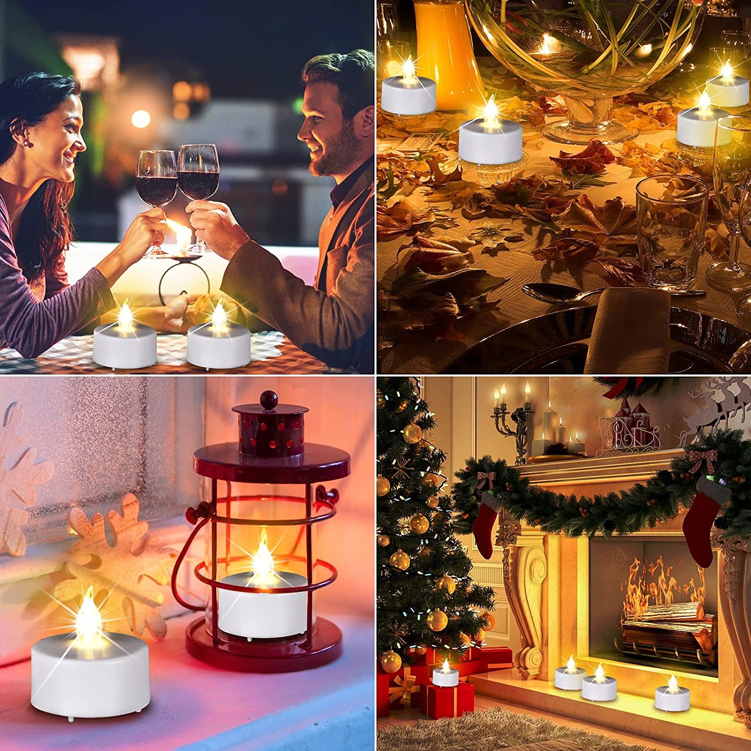 Battery Operated LED Tea Lights Flameless Electric Candles 24PACK