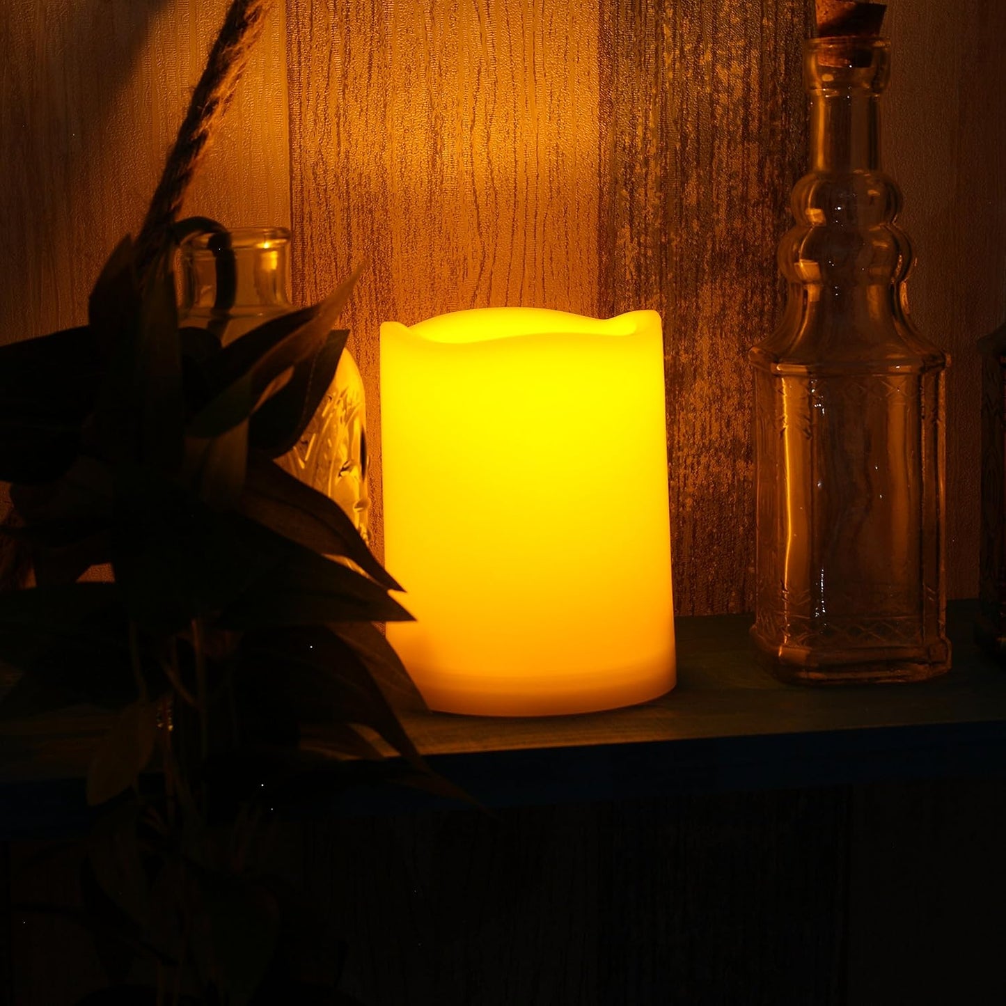 Outdoor Waterproof Battery Operated Flameless LED Pillar Candles