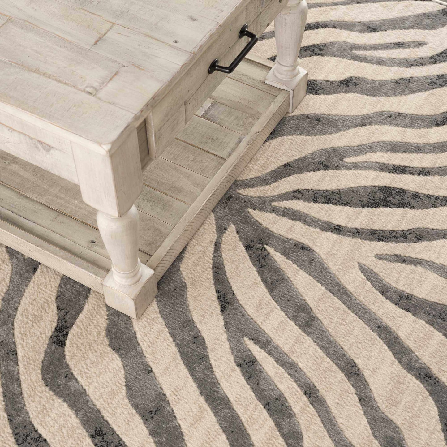 Zebra Print Area Rug