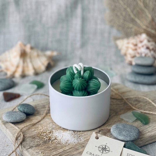 Emerald Leaf Succulent Candle
