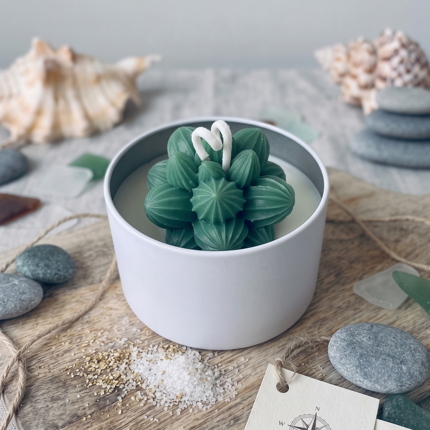 Emerald Leaf Succulent Candle