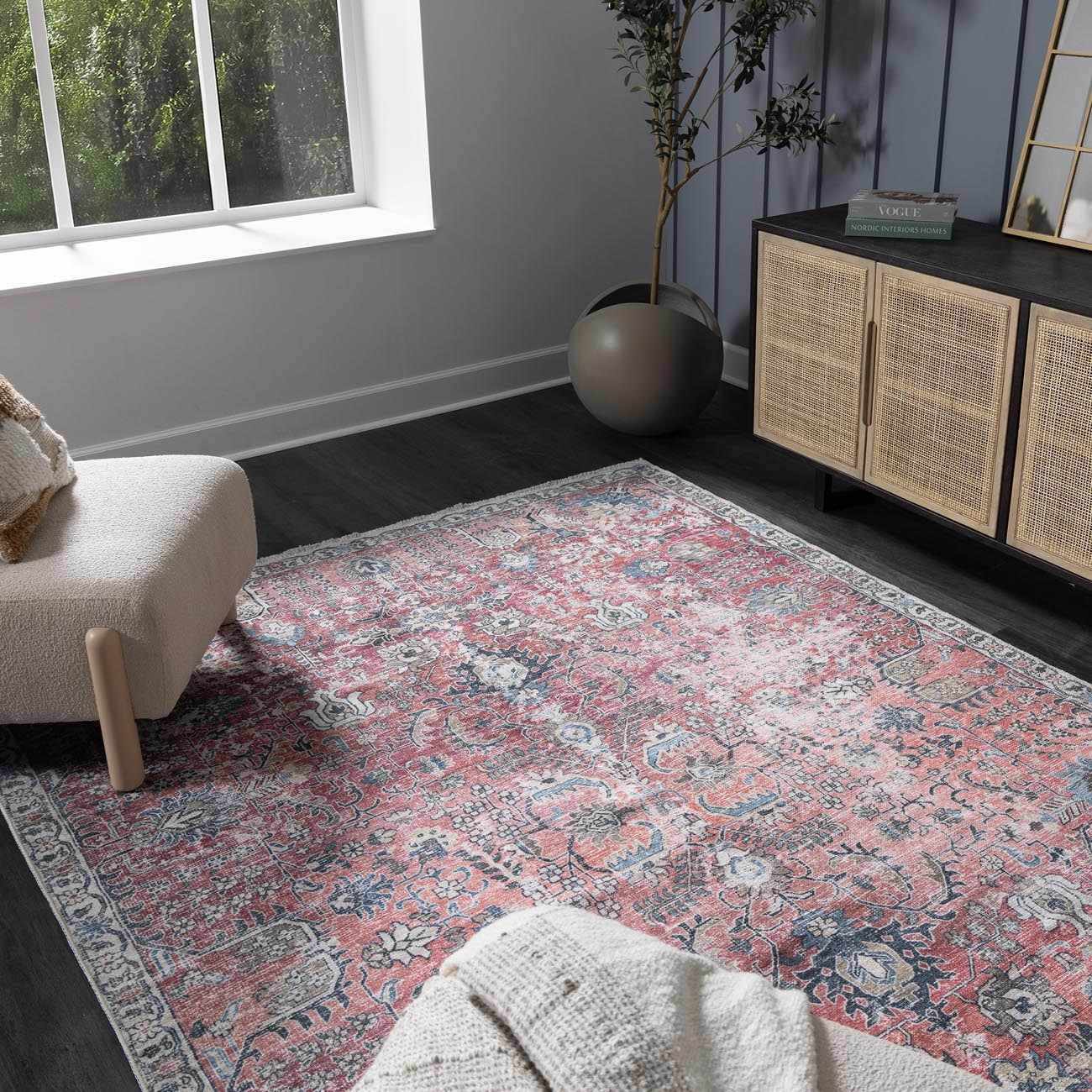 Burgundy Area Rug