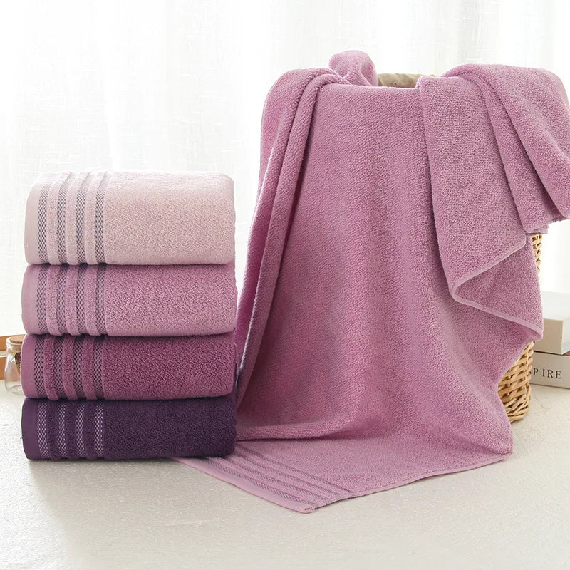 Striped Cotton Bath Towel Set