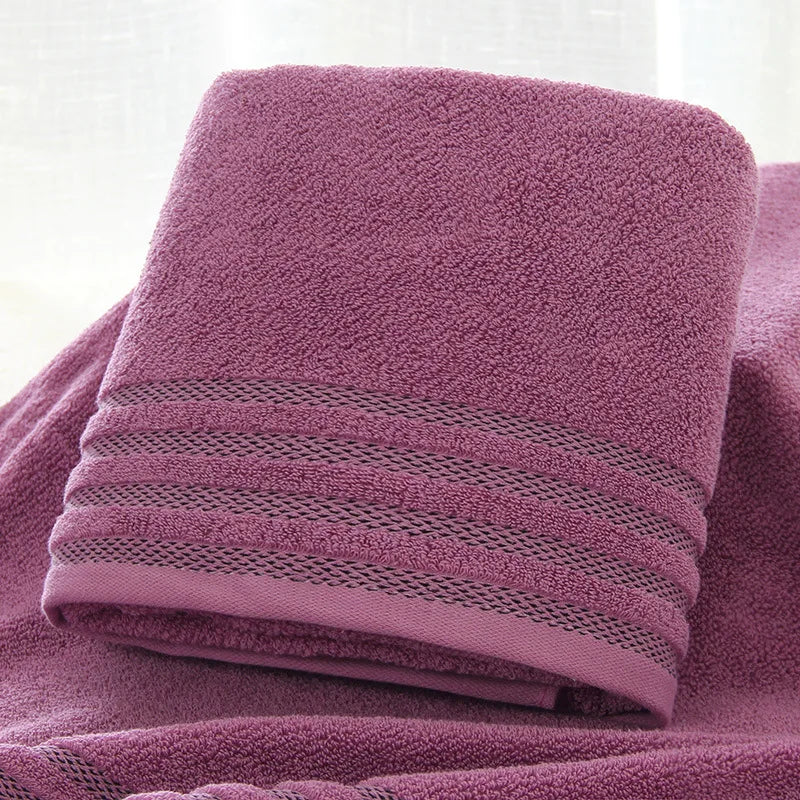 Striped Cotton Bath Towel Set