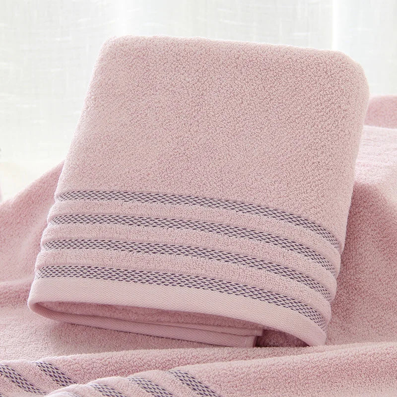 Striped Cotton Bath Towel Set