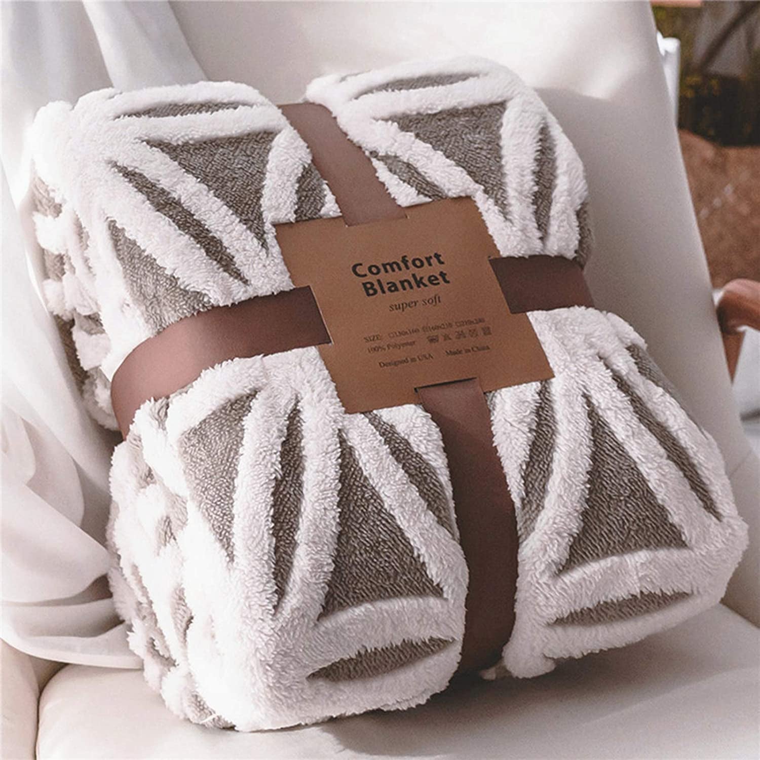 Sherpa Fleece Blanket Gifts for Mom Dad Cozy Soft Throw Blanket for Women Men Birthday Gifts Dual Sided Couch Sofa Bed Blanket (Grey, 71''X 80'')