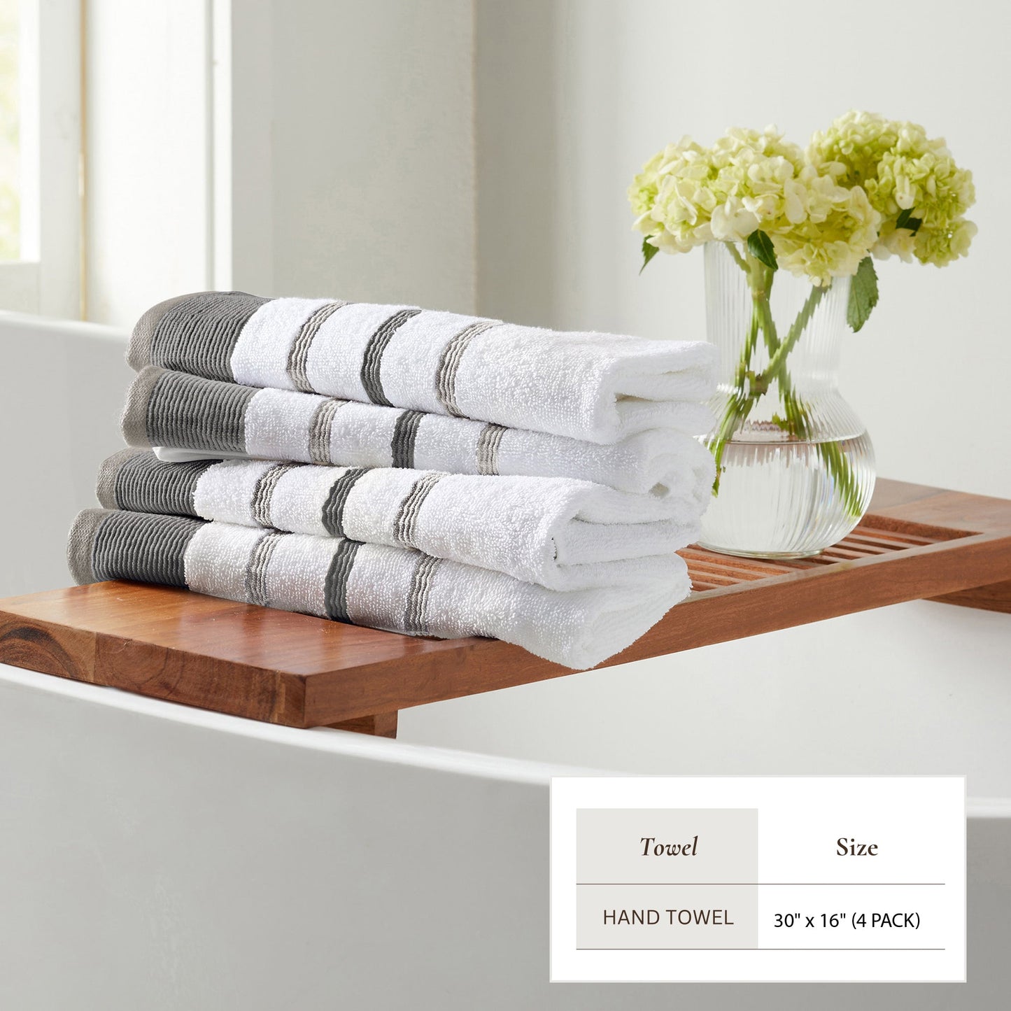 Striped Cotton Bath Towel Set