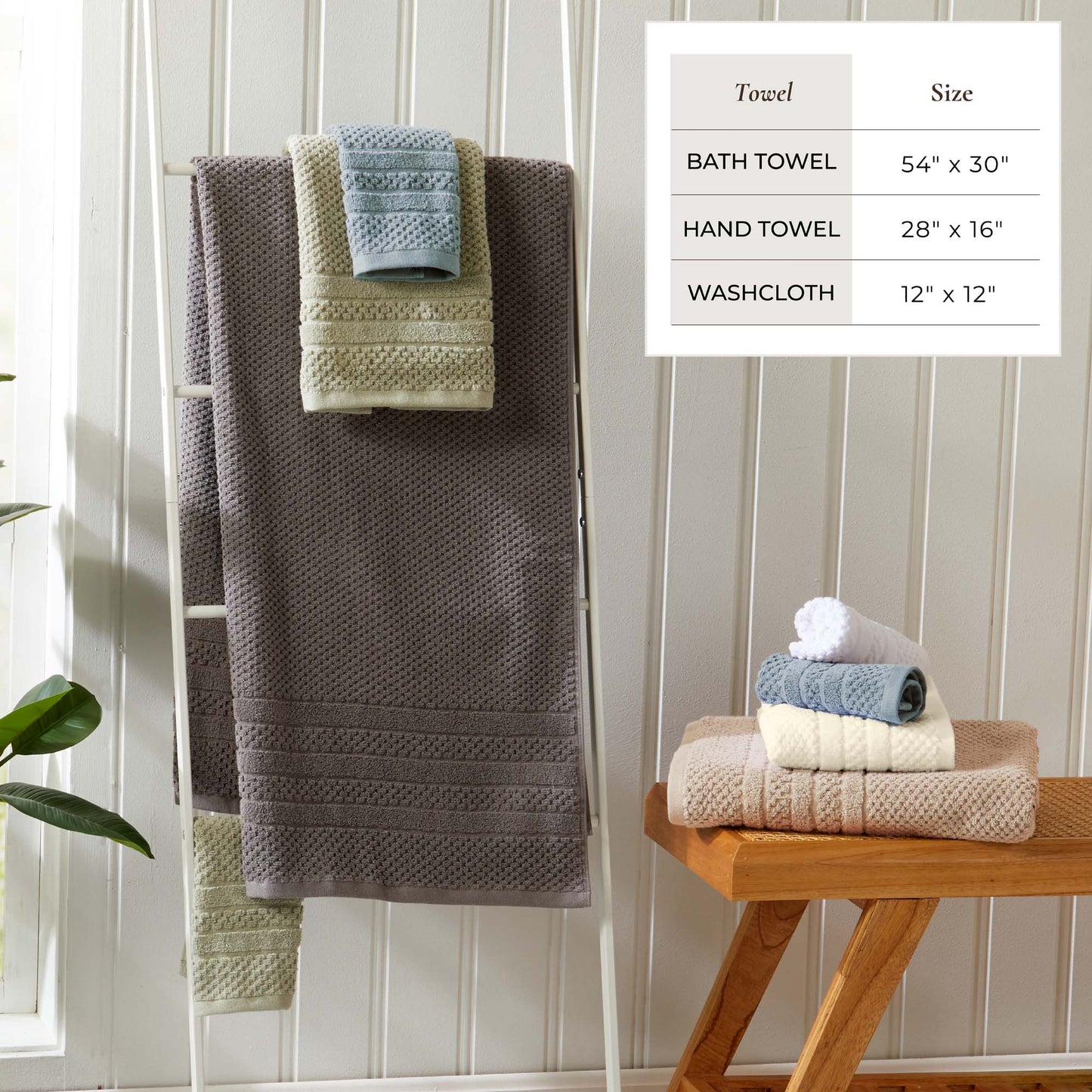 Checkered Bath Towel Set