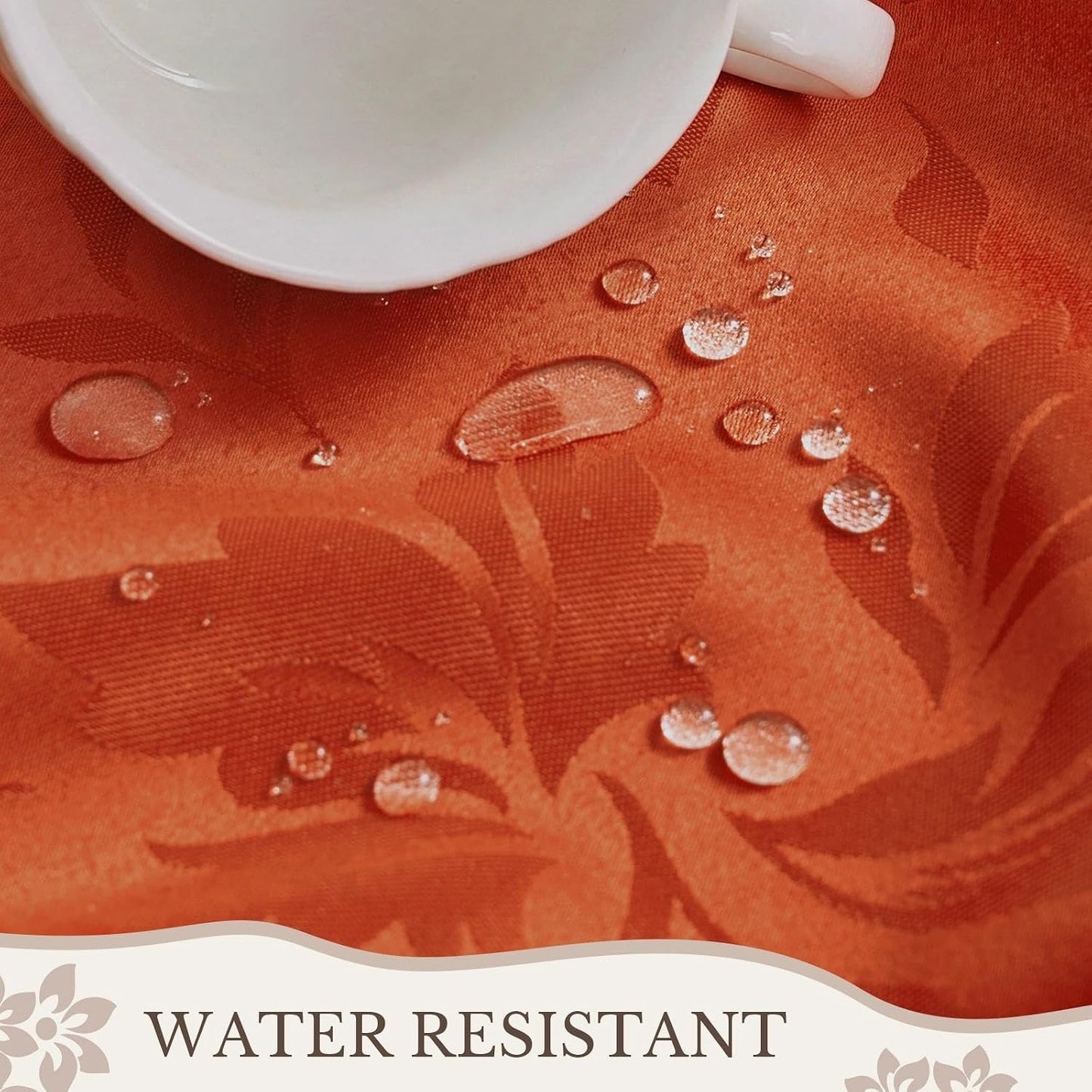 Fall Jacquard Rectangle Tablecloth, Thanksgiving Dining Decor