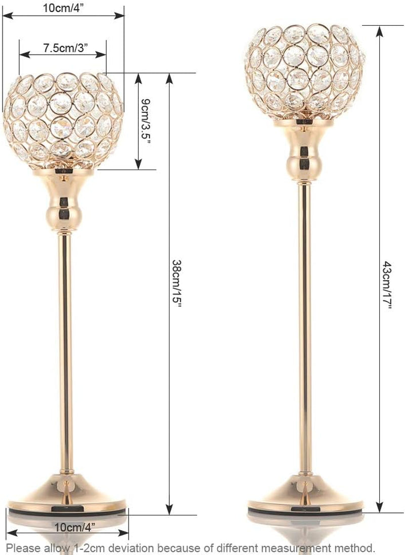 Pillar Crystal Candle Holders