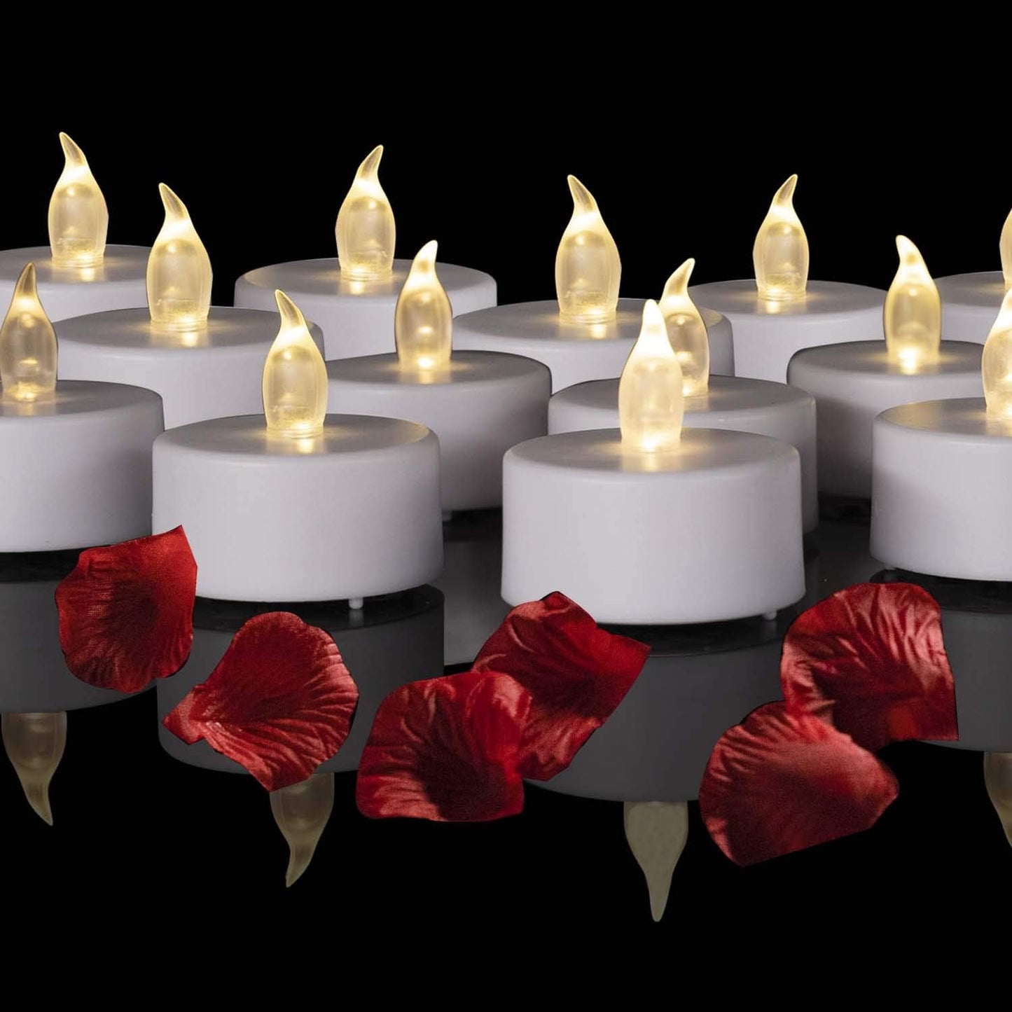 Battery Operated LED Tea Lights Flameless Electric Candles 24PACK
