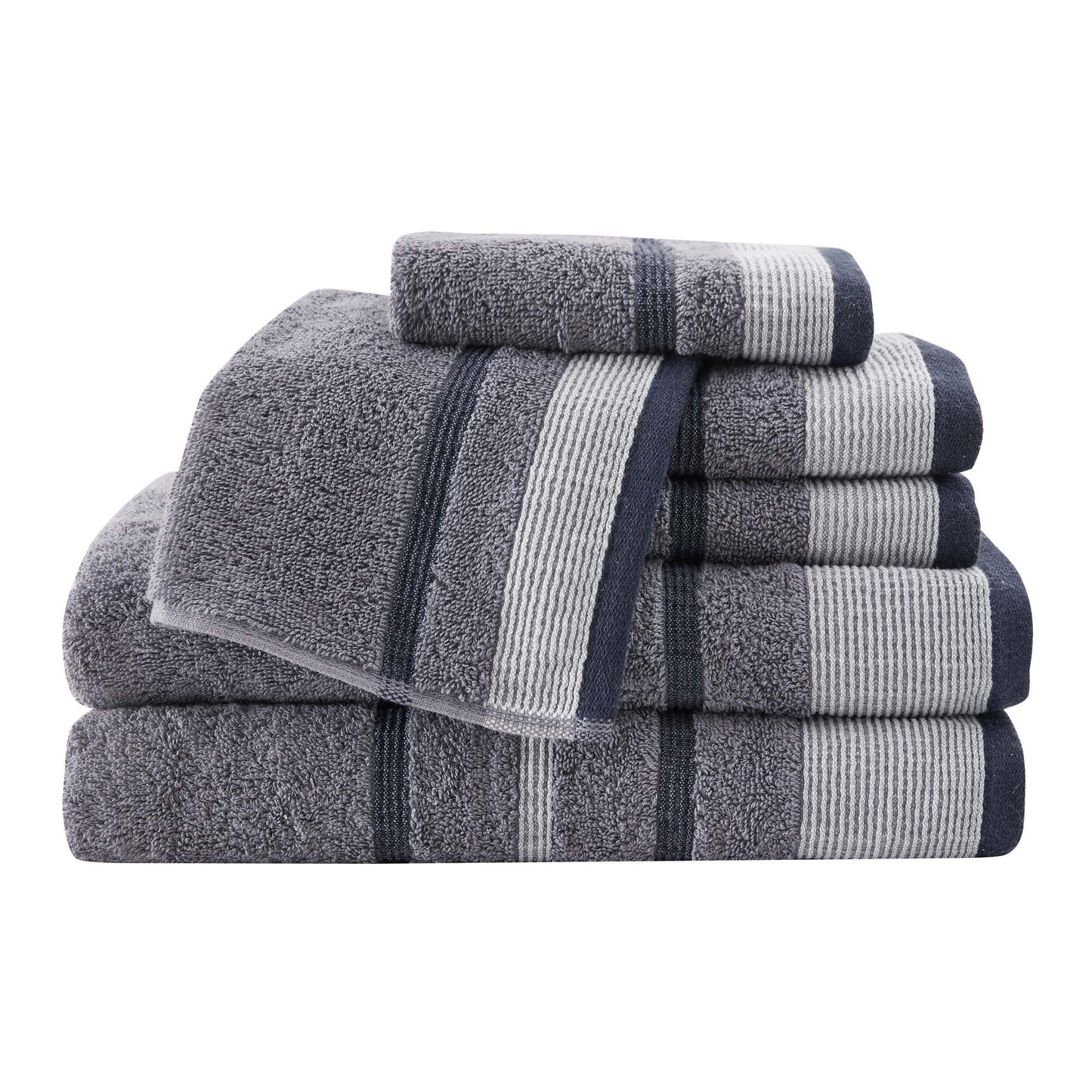 Striped Cotton Bath Towel Set