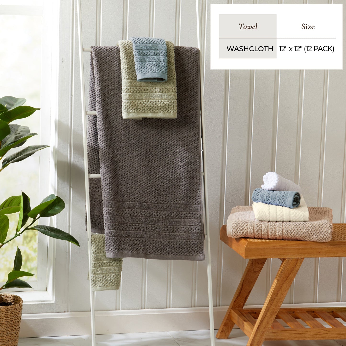 Checkered Bath Towel Set